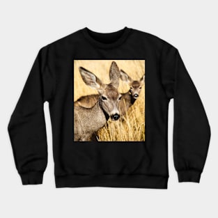 Whitetail Deer and Her Fawn Crewneck Sweatshirt